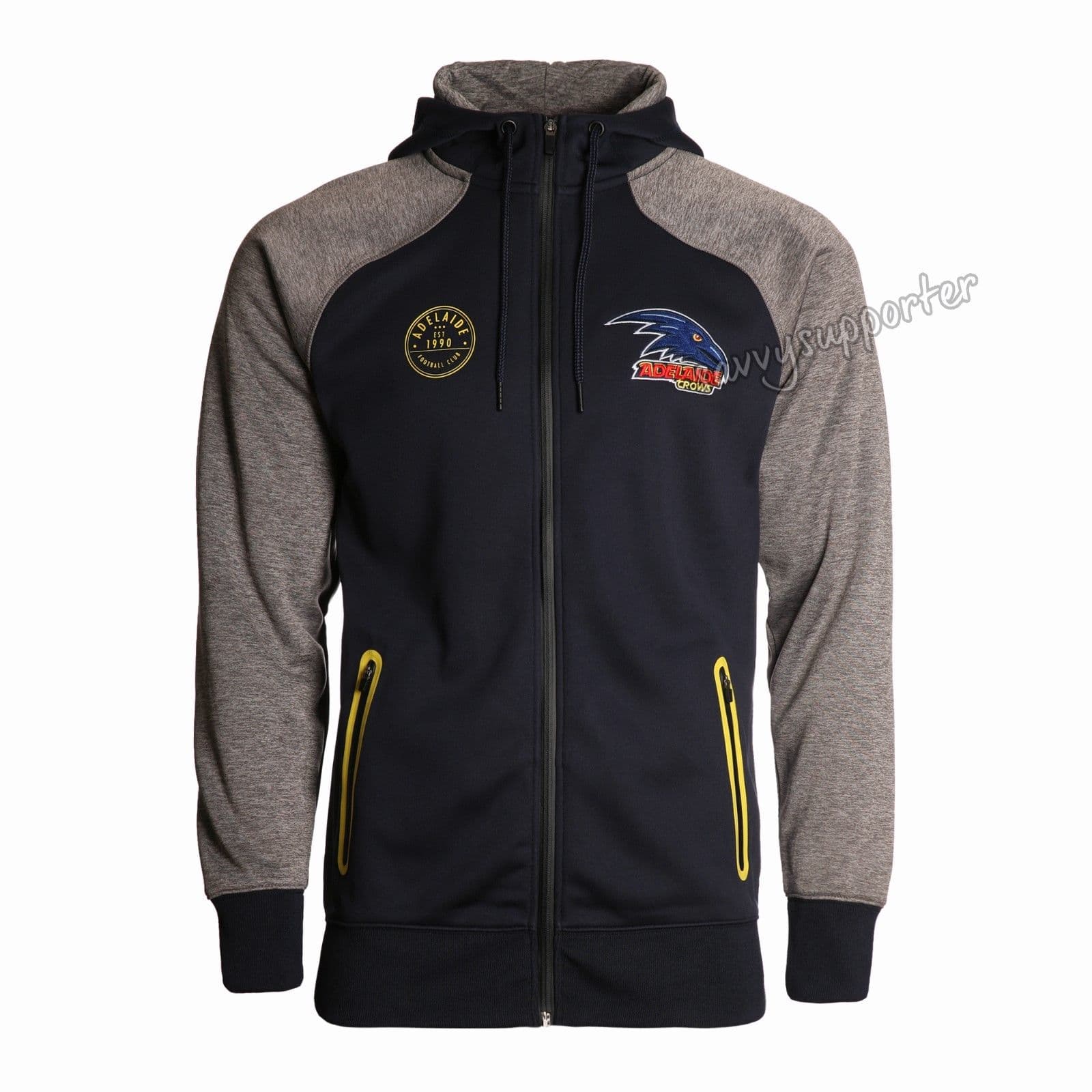 Adelaide Crows AFL Mens Premium Fleece Hoody Hood - Image 7
