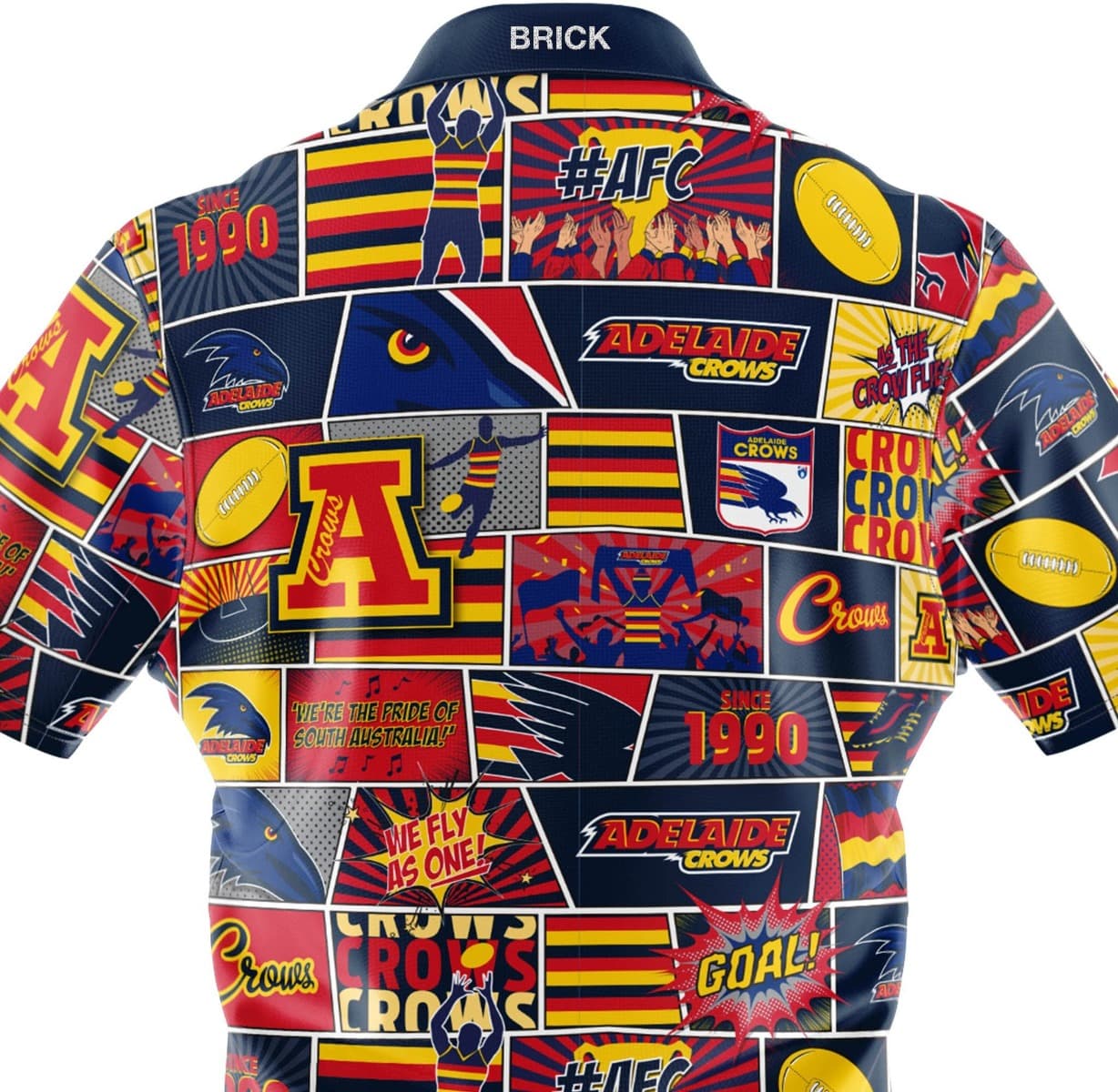 Adelaide Crows AFL Mens Pop Art Shirt - Image 3
