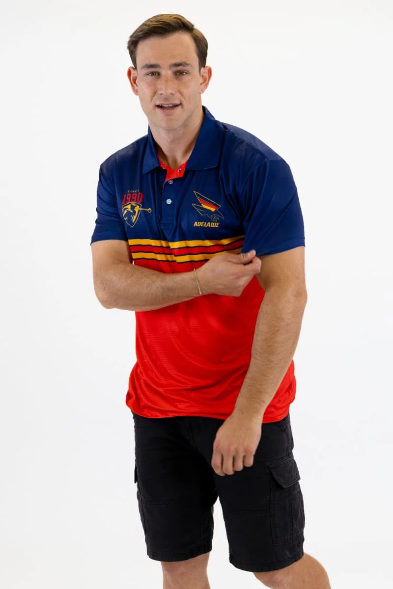 Adelaide Crows 2025 AFL Mens Sandman Golf Polo Shirt - Image 2