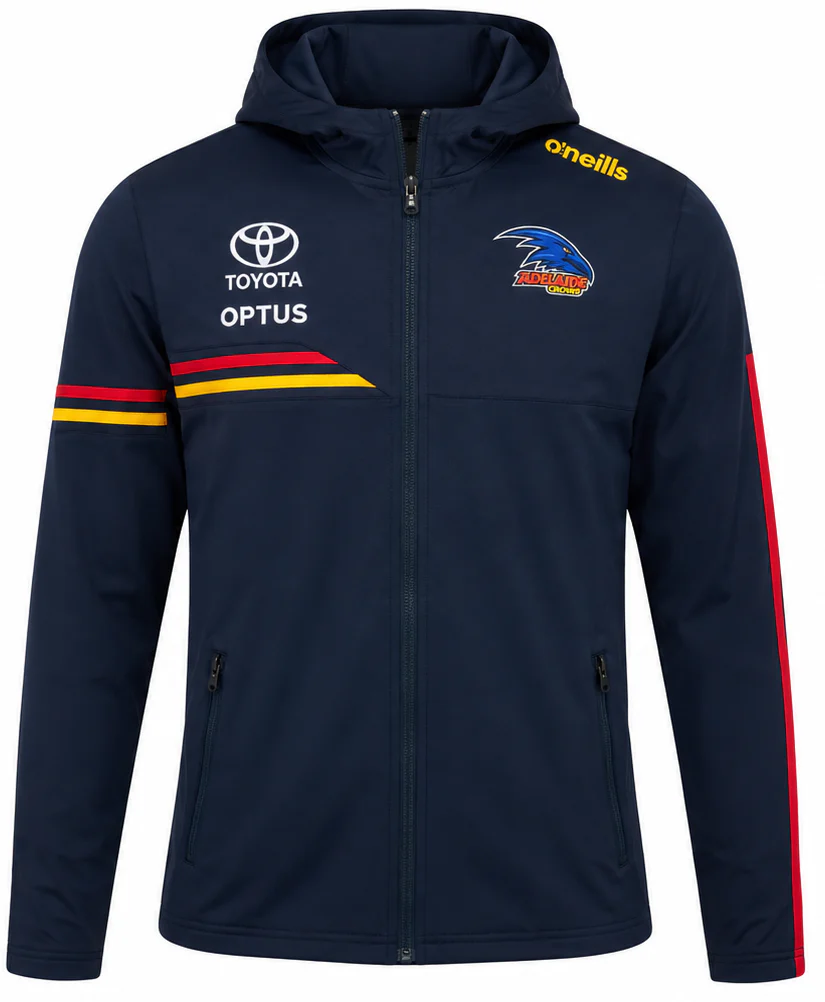 Adelaide Crows AFL Mens Lightweight Zip Team Hoody
