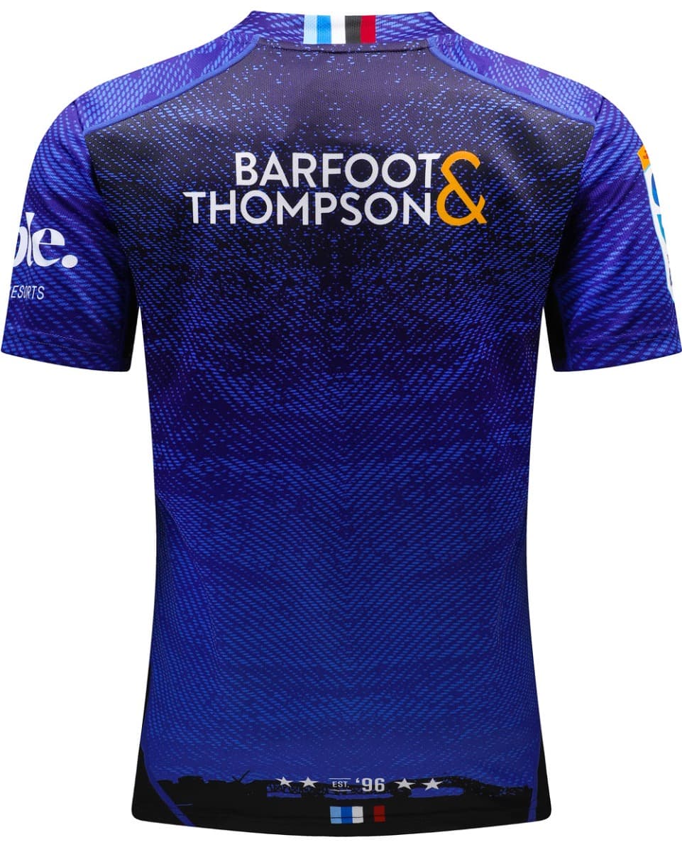 Auckland Blues Rugby Union Mens Home Jersey - Image 7
