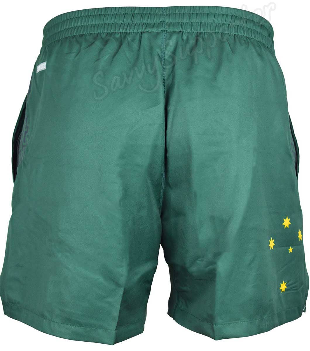 Australian Kangaroos 2024 NRL Mens Green Gym Shorts - Image 3