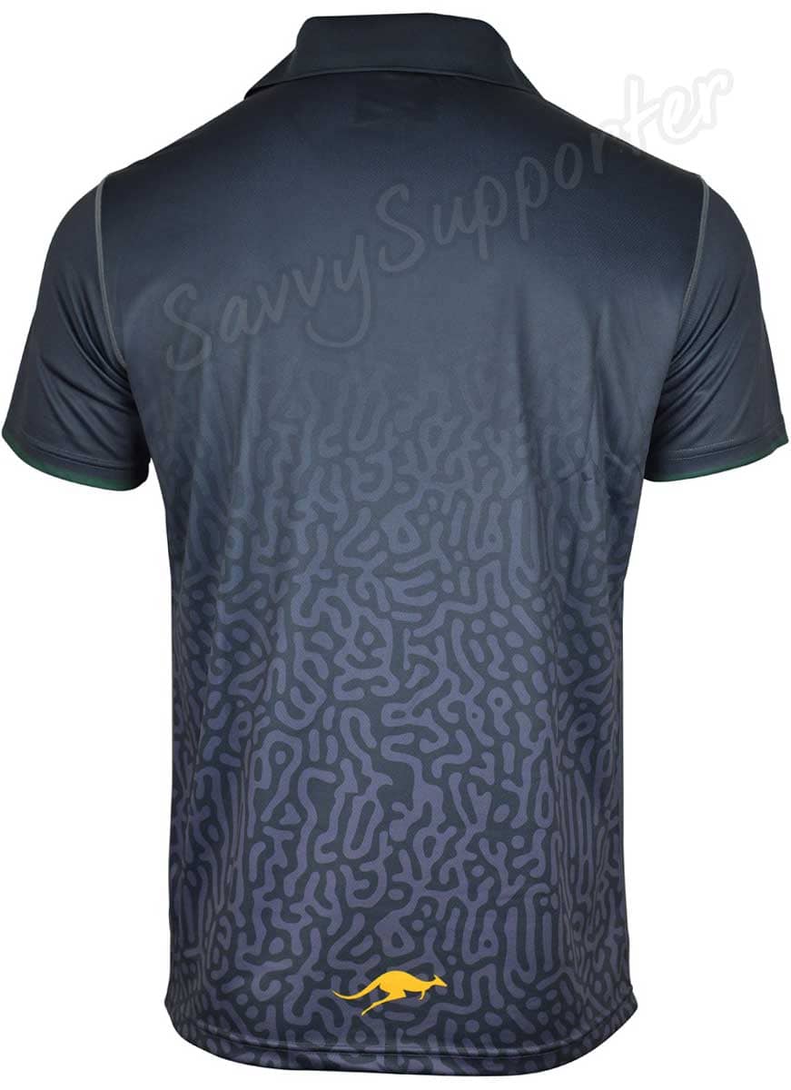 Australian Kangaroos 2024 NRL Mens Grey Media Polo Shirt - Image 4