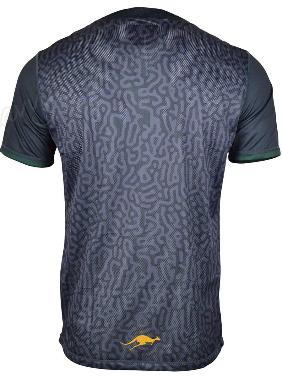 Australian Kangaroos 2024 NRL Mens Grey Training Shirt - Image 4