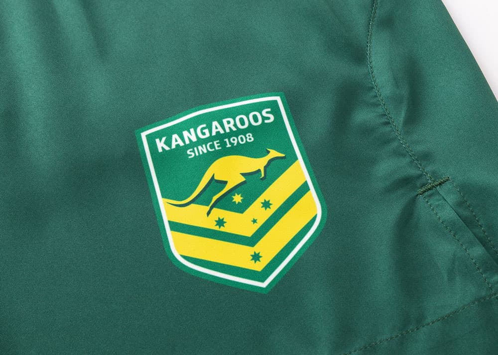 Australian Kangaroos 2025 NRL Mens Green Performance Gym Shorts - Image 5