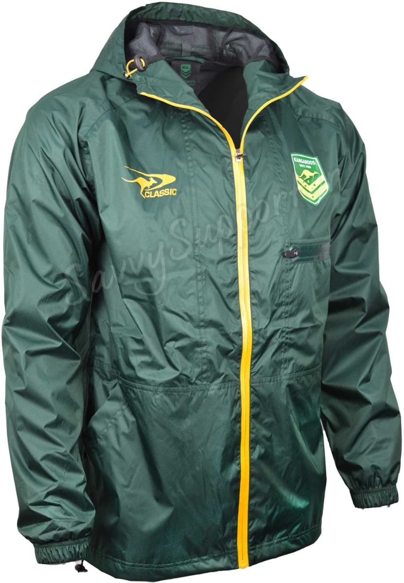 Australian Kangaroos 2025 NRL Mens Wet Weather Jacket - Image 2
