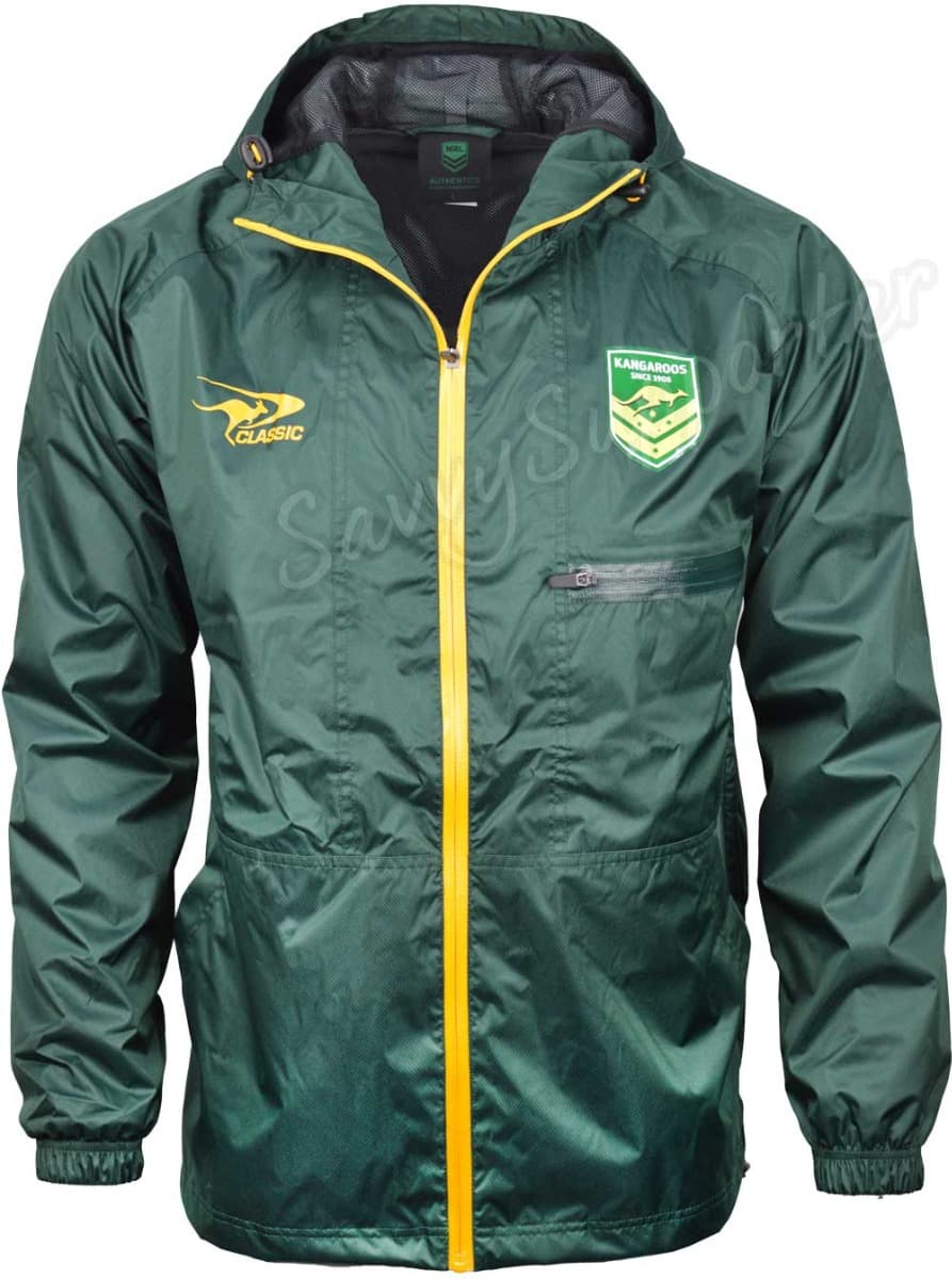 Australian Kangaroos 2025 NRL Mens Wet Weather Jacket - Image 3