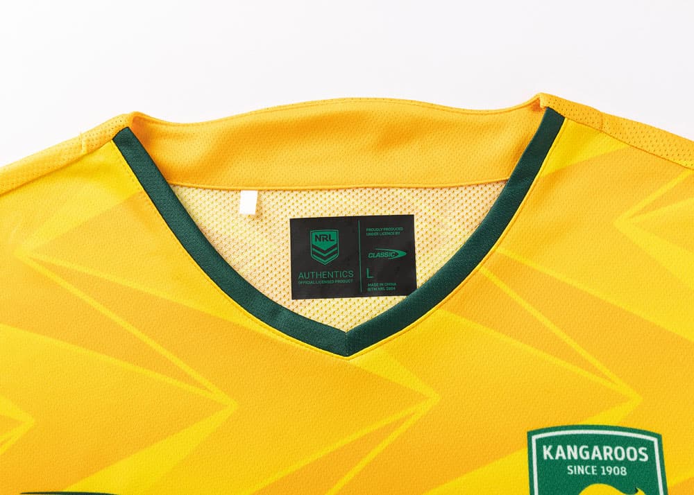 Australian Kangaroos 2025 NRL Mens Yellow Training Shirt - Image 6
