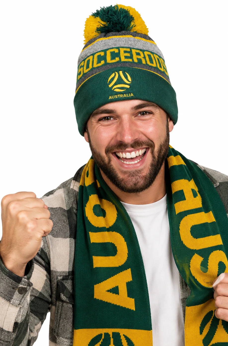 Australian Socceroos Football Adults Tundra Beanie - Image 3
