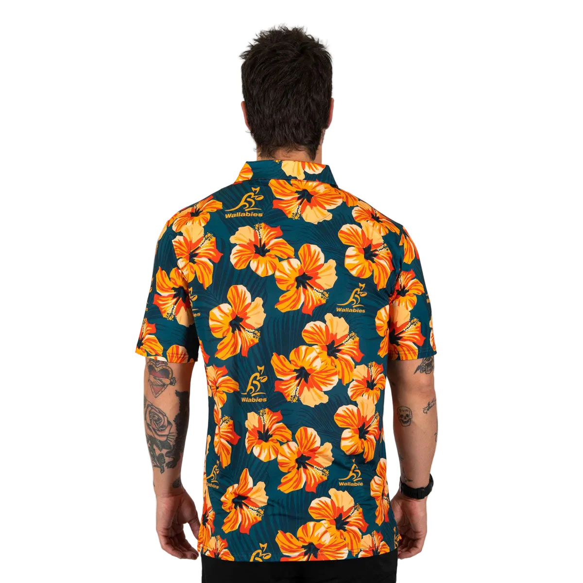Australian Wallabies Rugby Union Mens Aloha Golf Polo Shirt - Image 3