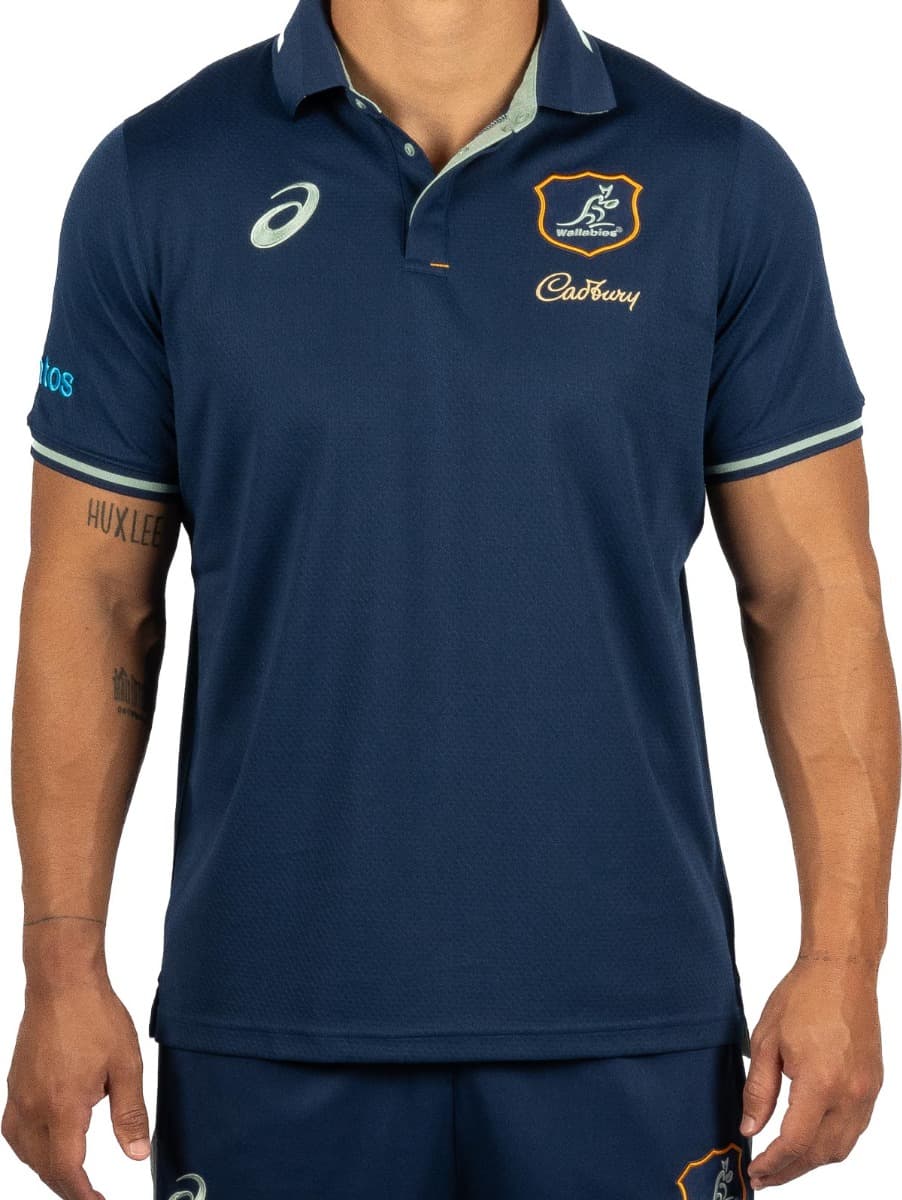 Australian Wallabies Rugby Union Mens Media Polo Shirt