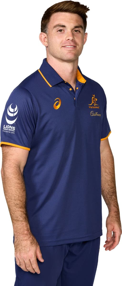 Australian Wallabies 2025 Rugby Union Mens Media Polo Shirt - Image 6