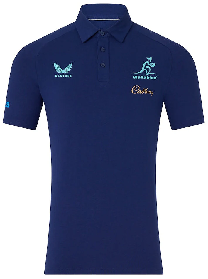 Australian Wallabies 2026 Rugby Union Mens Media Polo Shirt - Image 3