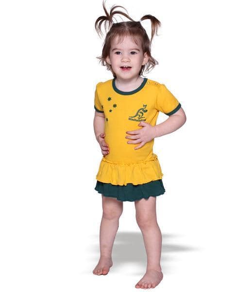 Australian Wallabies Rugby Union Toddler Girls Footysuit - Image 4