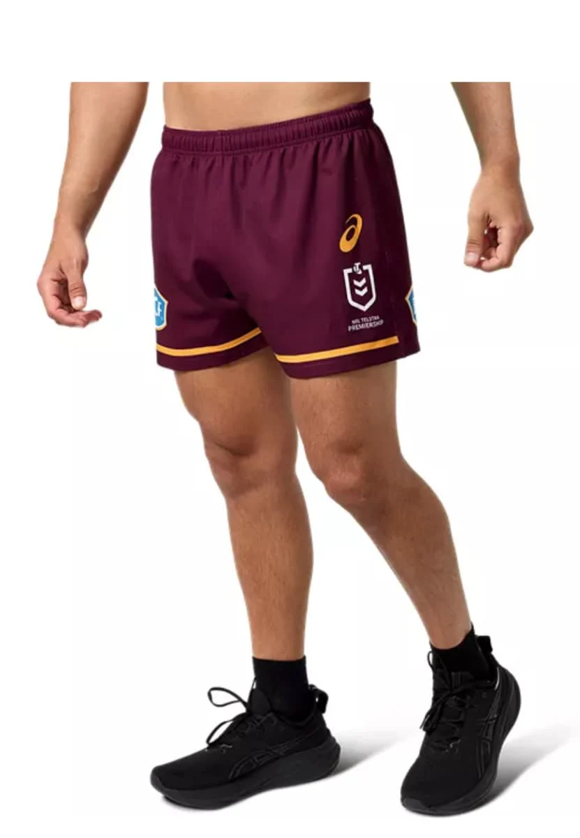 Brisbane Broncos 2025 NRL Mens Home Shorts - Image 4