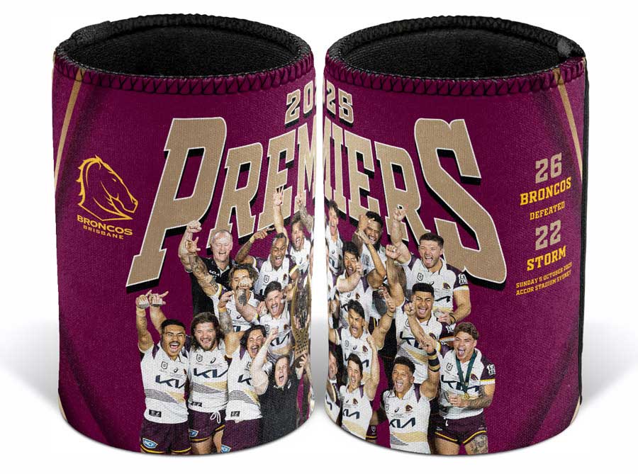Brisbane Broncos 2025 NRL Premiers Team Can Cooler