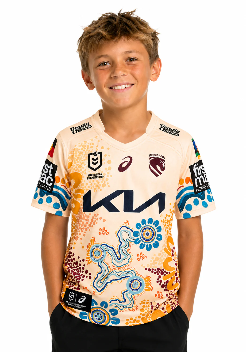 Brisbane Broncos 2026 NRL Kids Indigenous Jersey - Image 2