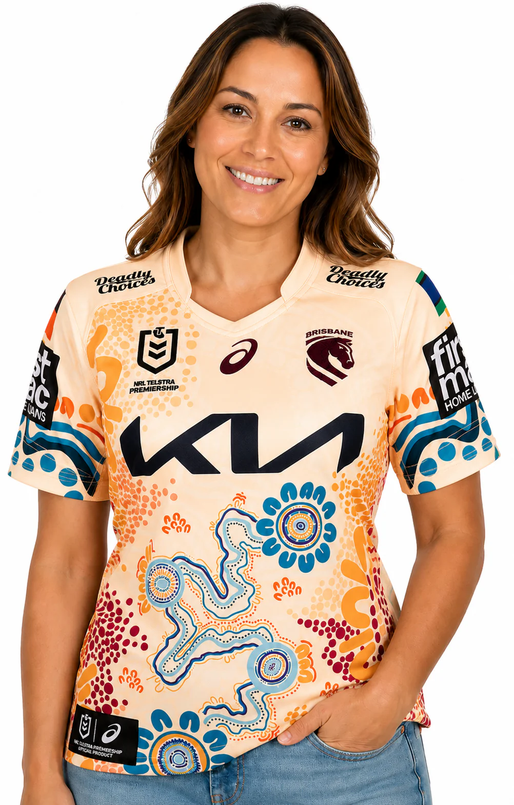 Brisbane Broncos 2026 NRL Ladies Indigenous Jersey - Image 2