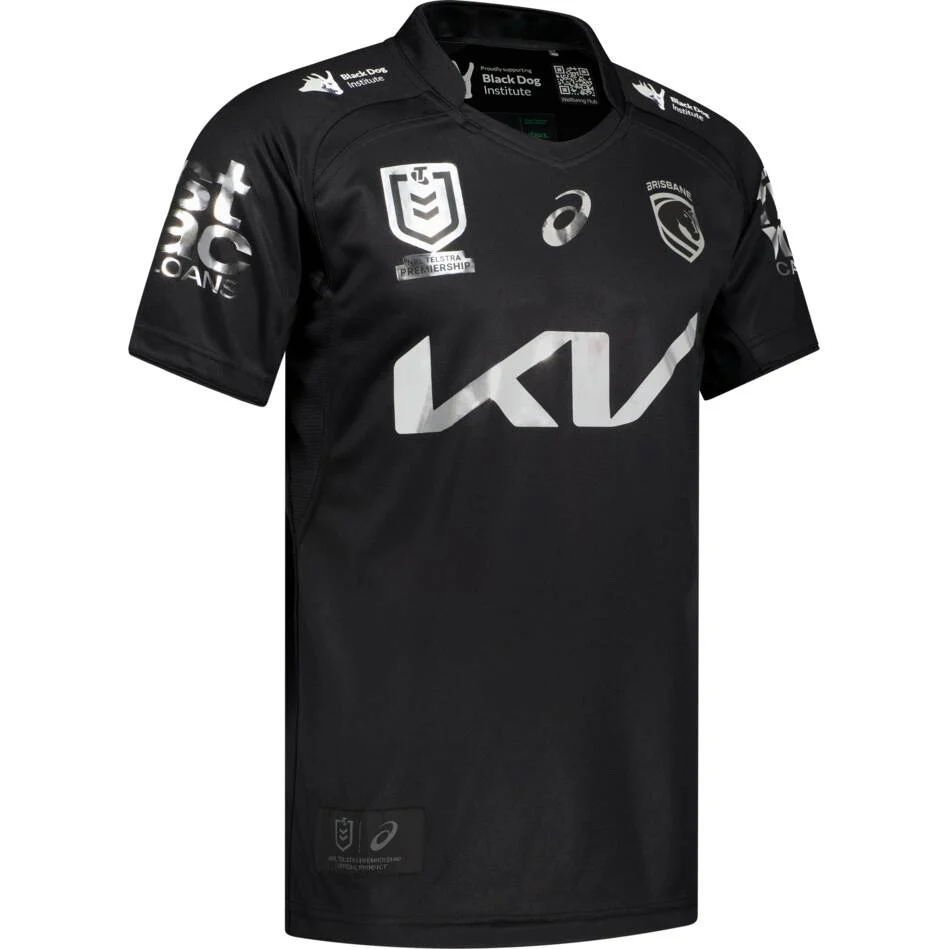 Brisbane Broncos 2026 NRL Mens Black Dog Institute Charity Jersey - Image 3
