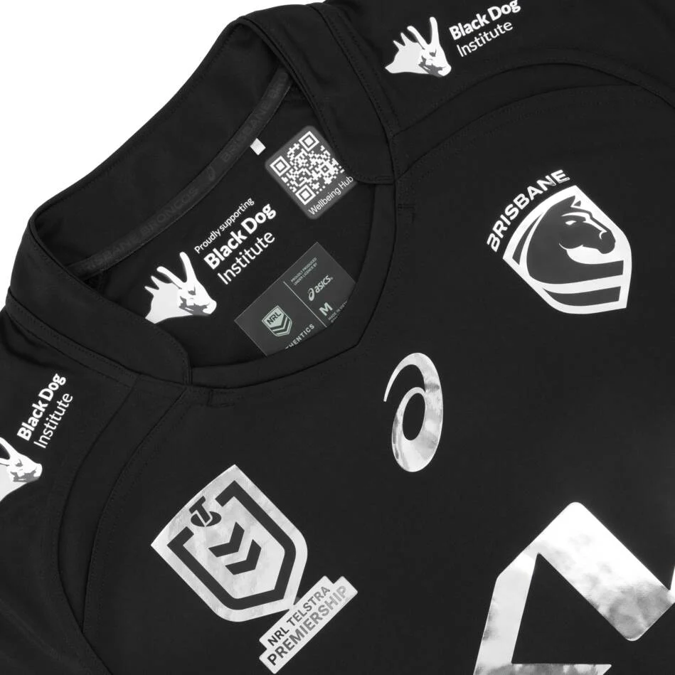 Brisbane Broncos 2026 NRL Mens Black Dog Institute Charity Jersey - Image 4