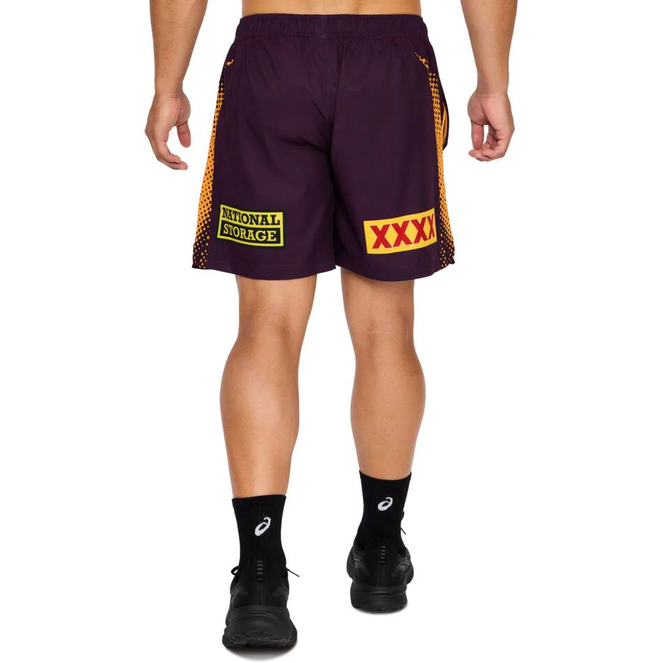 Brisbane Broncos 2026 NRL Mens Maroon Training Gym Shorts - Image 4