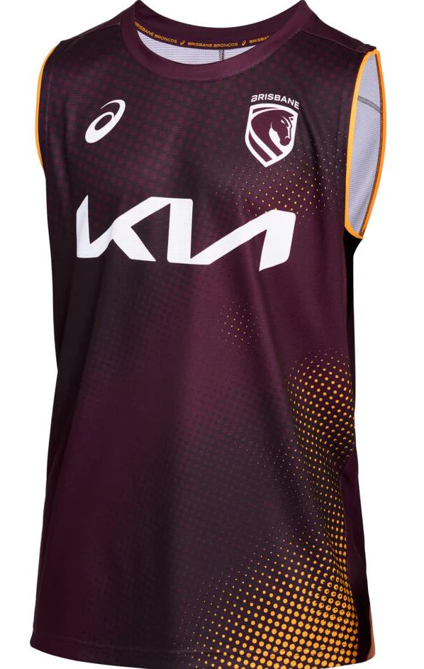 Brisbane Broncos 2026 NRL Mens Training Singlet