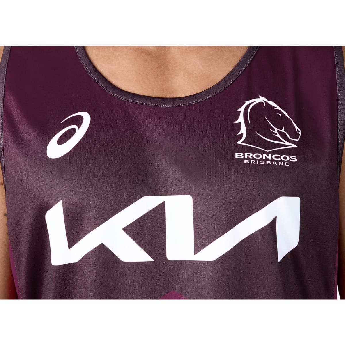 Brisbane Broncos NRL Mens Maroon Training Singlet - Image 5