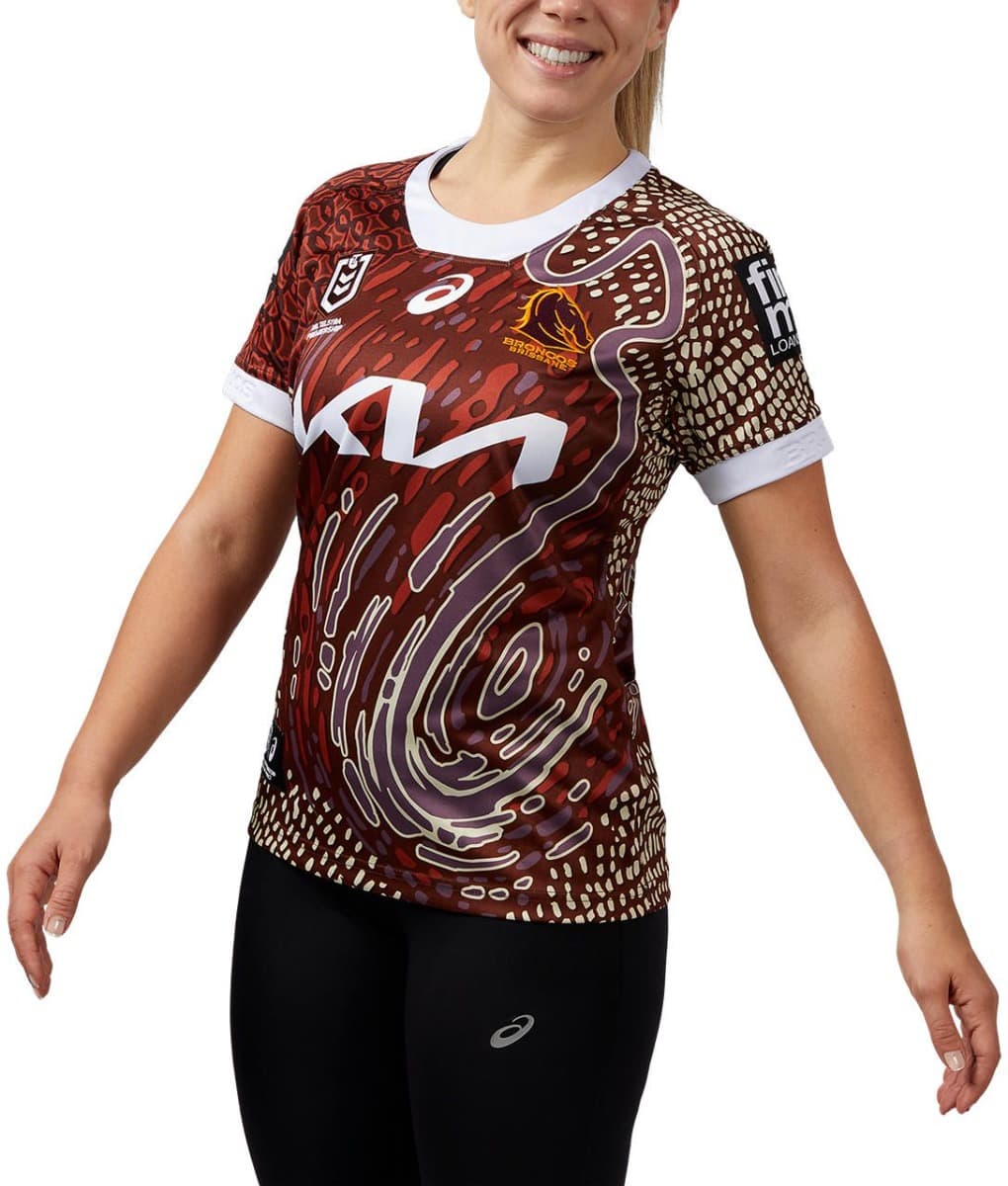 Brisbane Broncos NRL Ladies Indigenous Jersey - Image 3