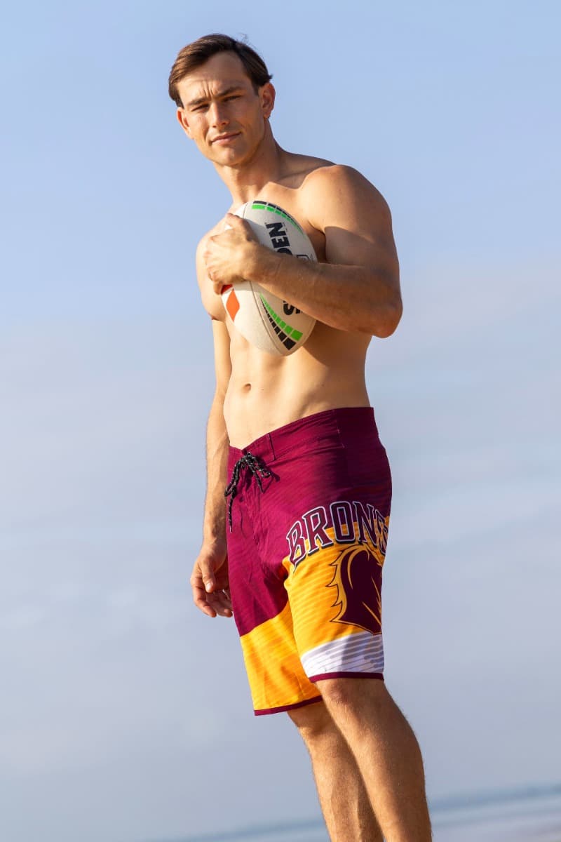 Brisbane Broncos NRL Mens Barrel Board Shorts - Image 4