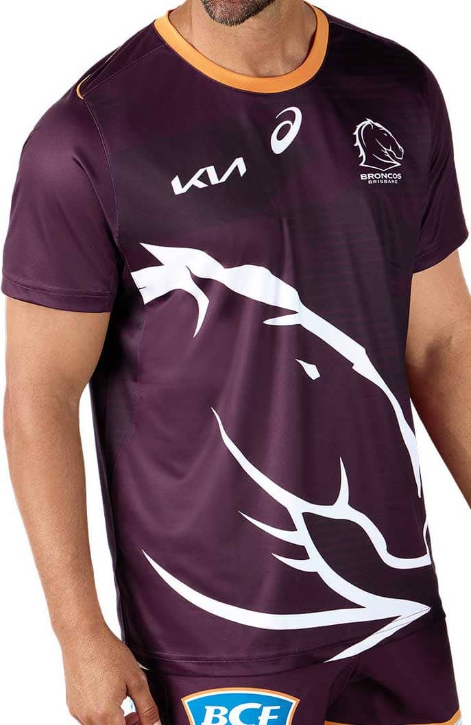 Brisbane Broncos NRL Mens Run Out Shirt - Image 4