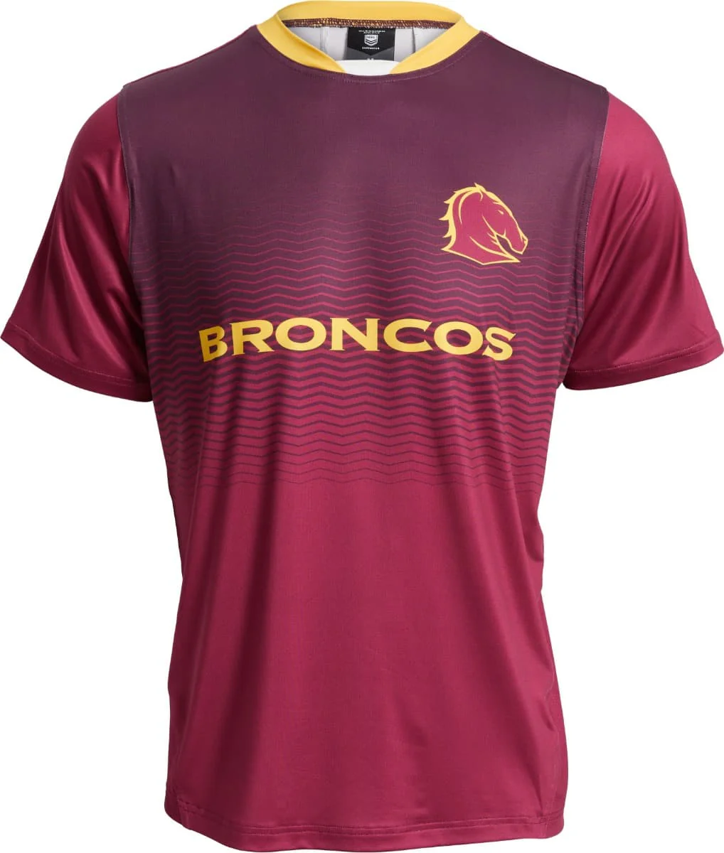 Brisbane Broncos NRL Mens Tech Shirt