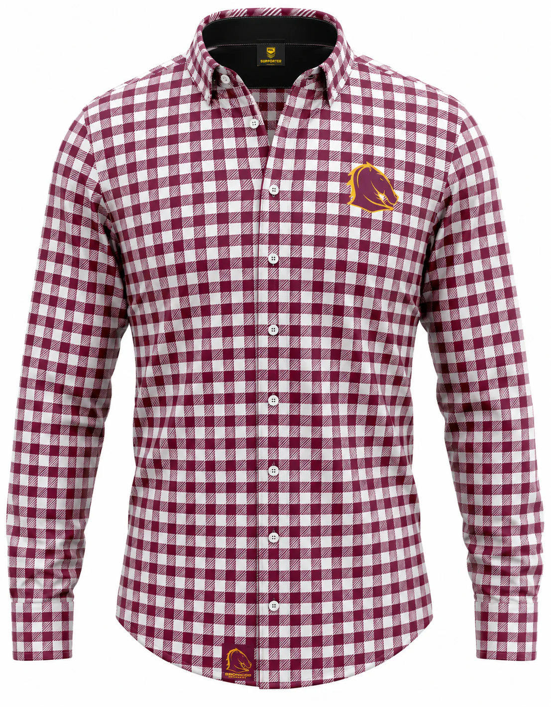 Brisbane Broncos NRL Mens Dawson Business Shirt - Image 2