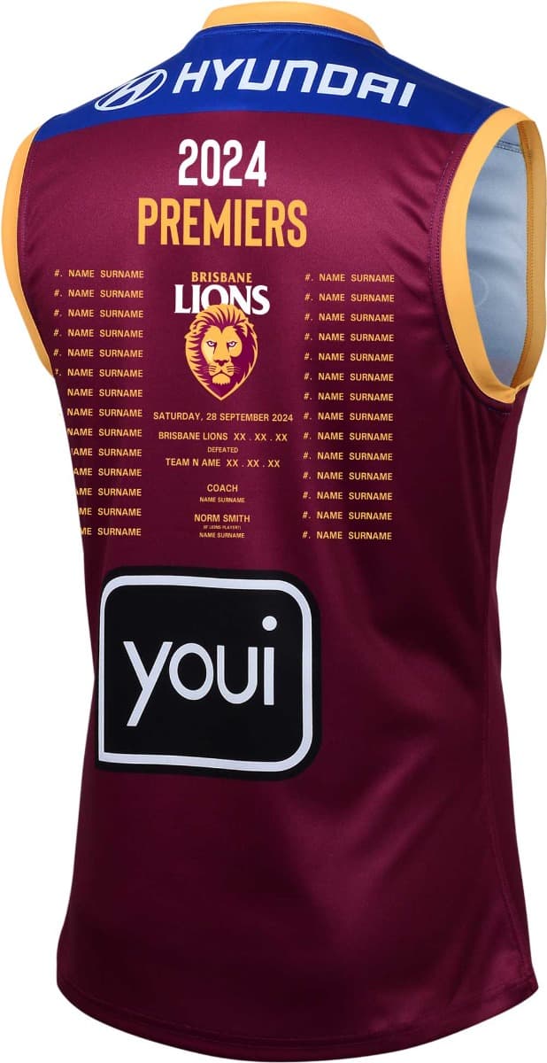 Brisbane Lions 2024 AFL Kids Premiers Guernsey - Image 2