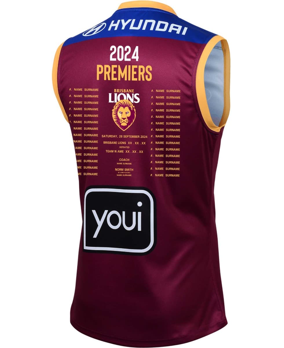 Brisbane Lions 2024 AFL Mens Premiers Guernsey - Image 2