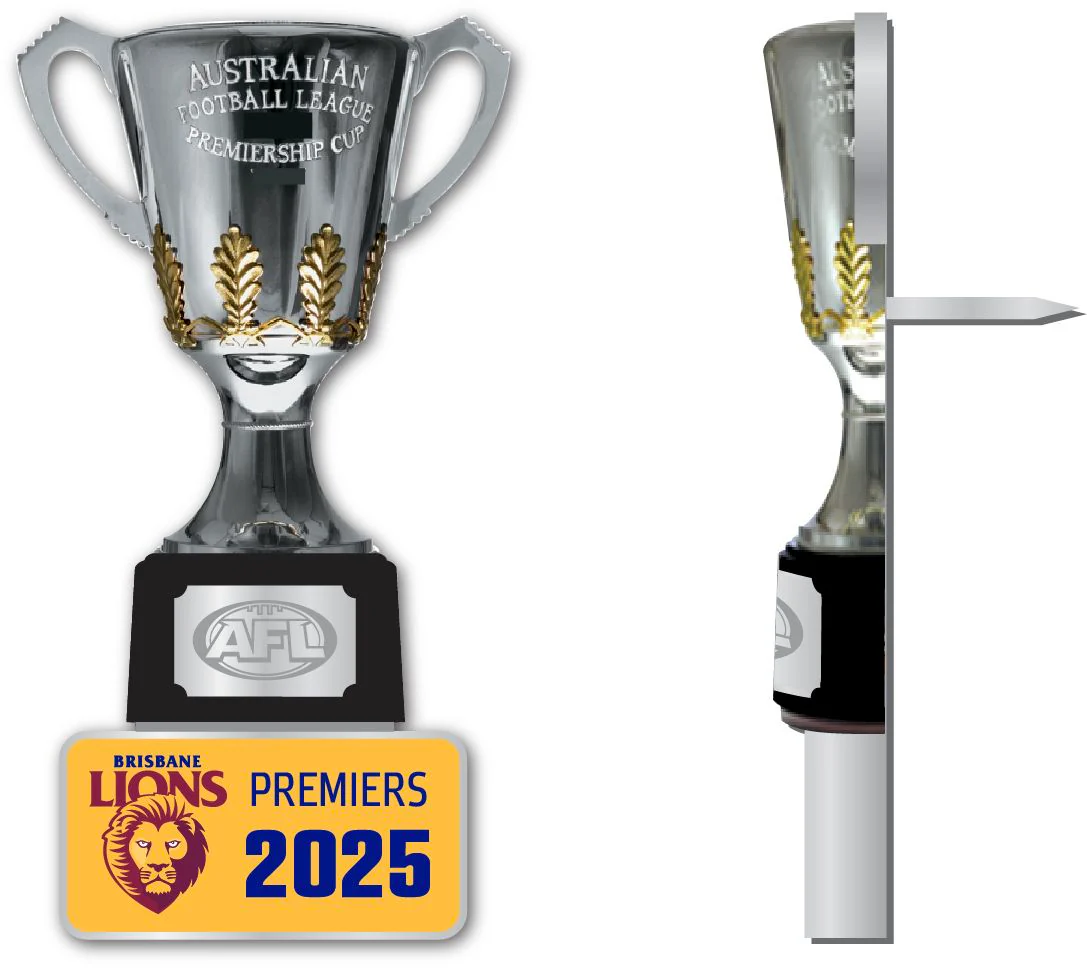 Brisbane Lions 2025 AFL Premiers 3D Trophy Pin