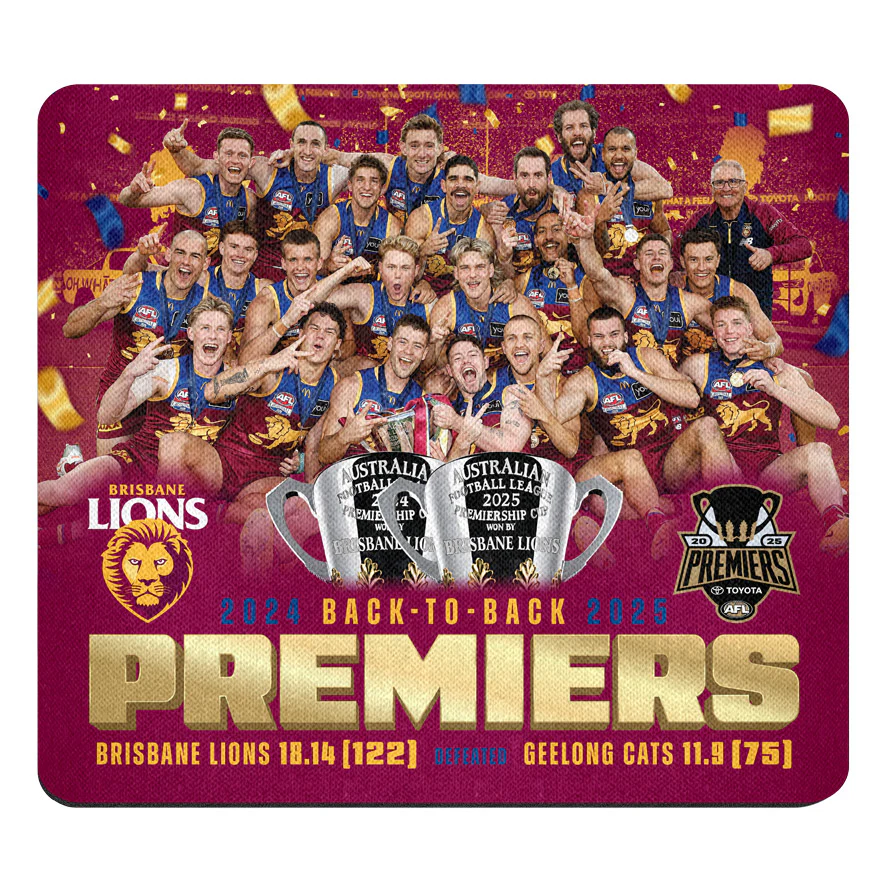 Brisbane Lions 2025 AFL Premiers Team Mouse Mat