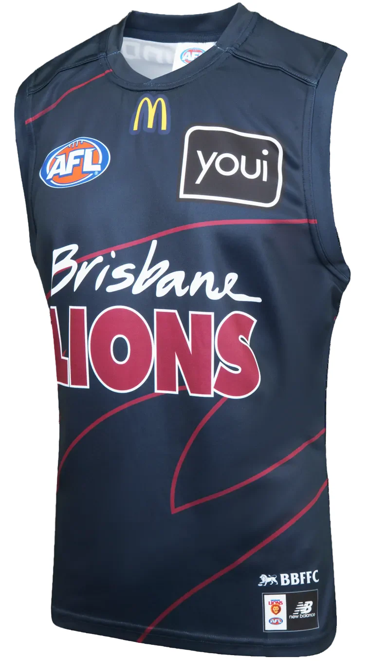 Brisbane Lions 2026 AFL Mens Navy Training Guernsey