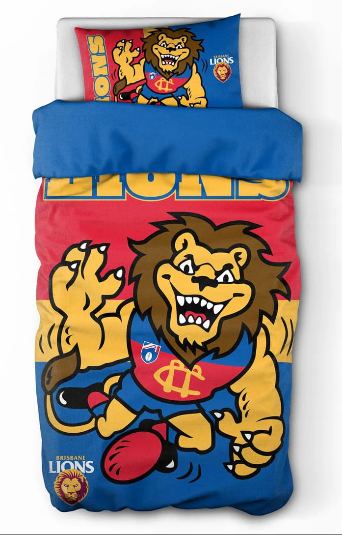 Brisbane Lions AFL 2026 Single Quilt Cover Set