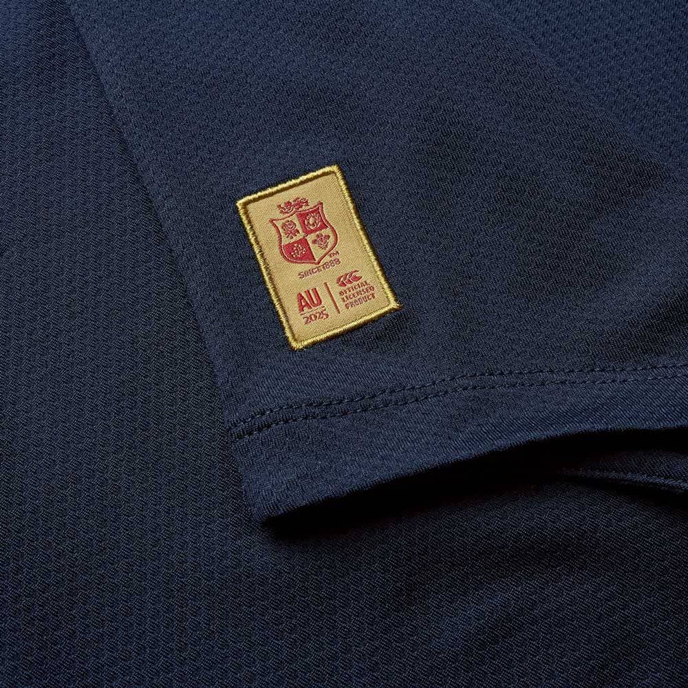 British & Irish Lions 2025 Rugby Union Mens Navy Training Shirt - Image 3