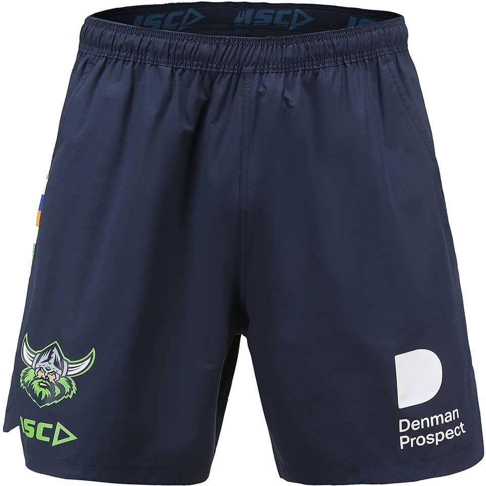Canberra Raiders NRL Mens Navy Green Training Shorts - Image 4