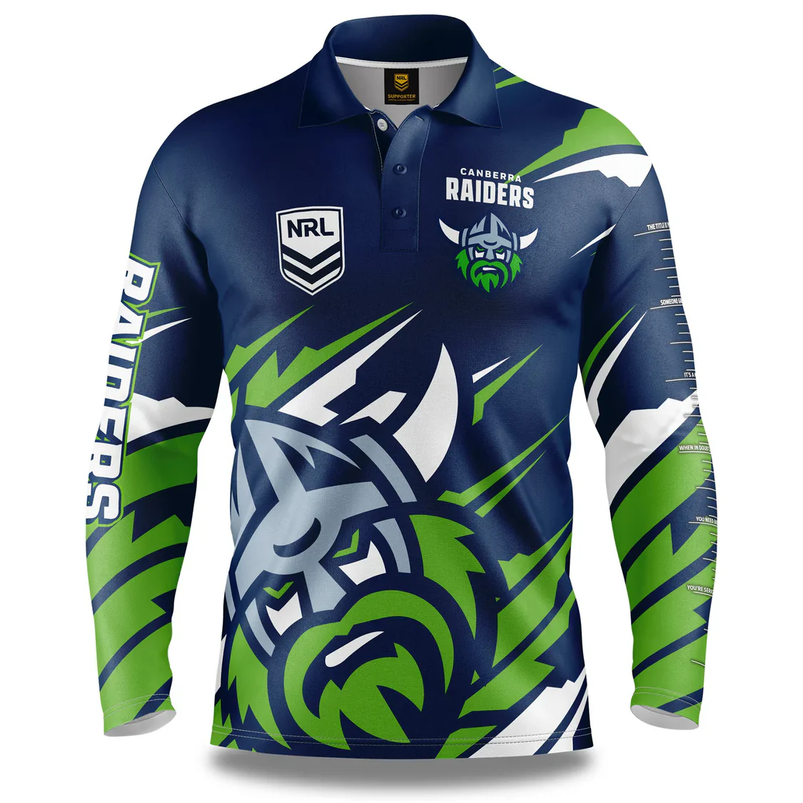 Canberra Raiders NRL Mens Ignition Fishing Shirt - Image 3