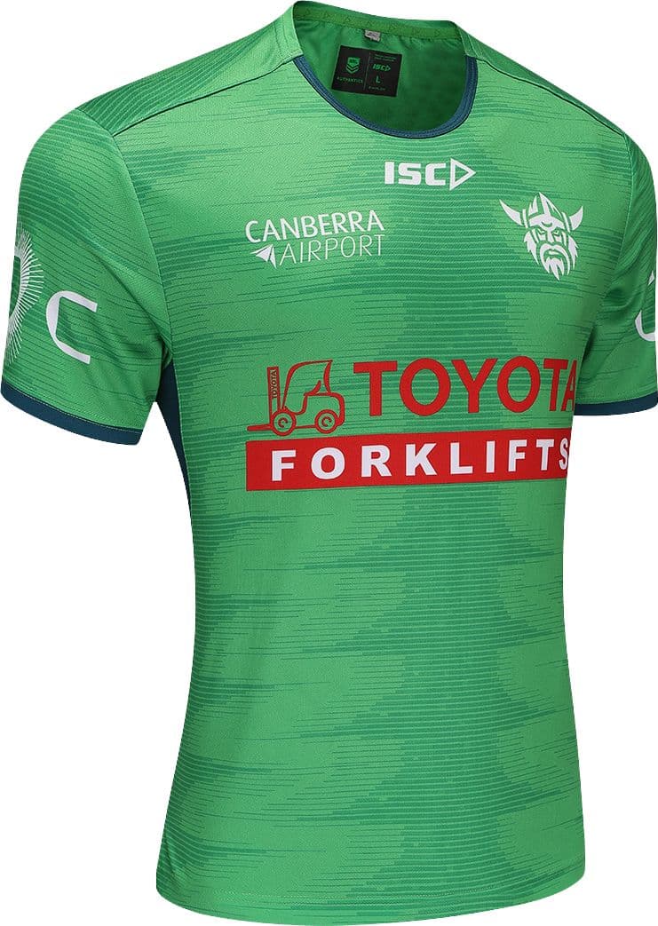 Canberra Raiders 2025 NRL Mens Green Training Shirt - Image 3