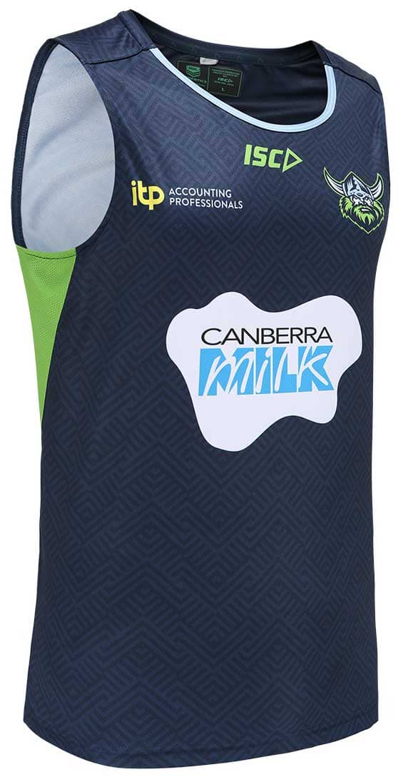 Canberra Raiders Mens Navy Training Singlet - Image 2
