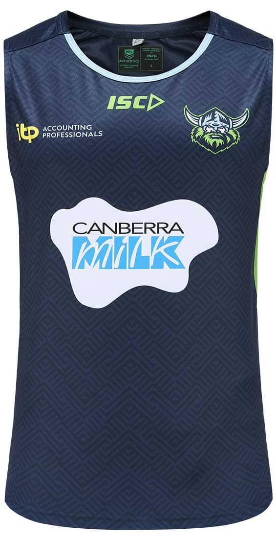 Canberra Raiders Mens Navy Training Singlet - Image 3