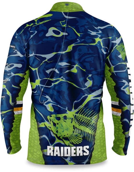Canberra Raiders Skeletor NRL Fishing Shirt - Image 2