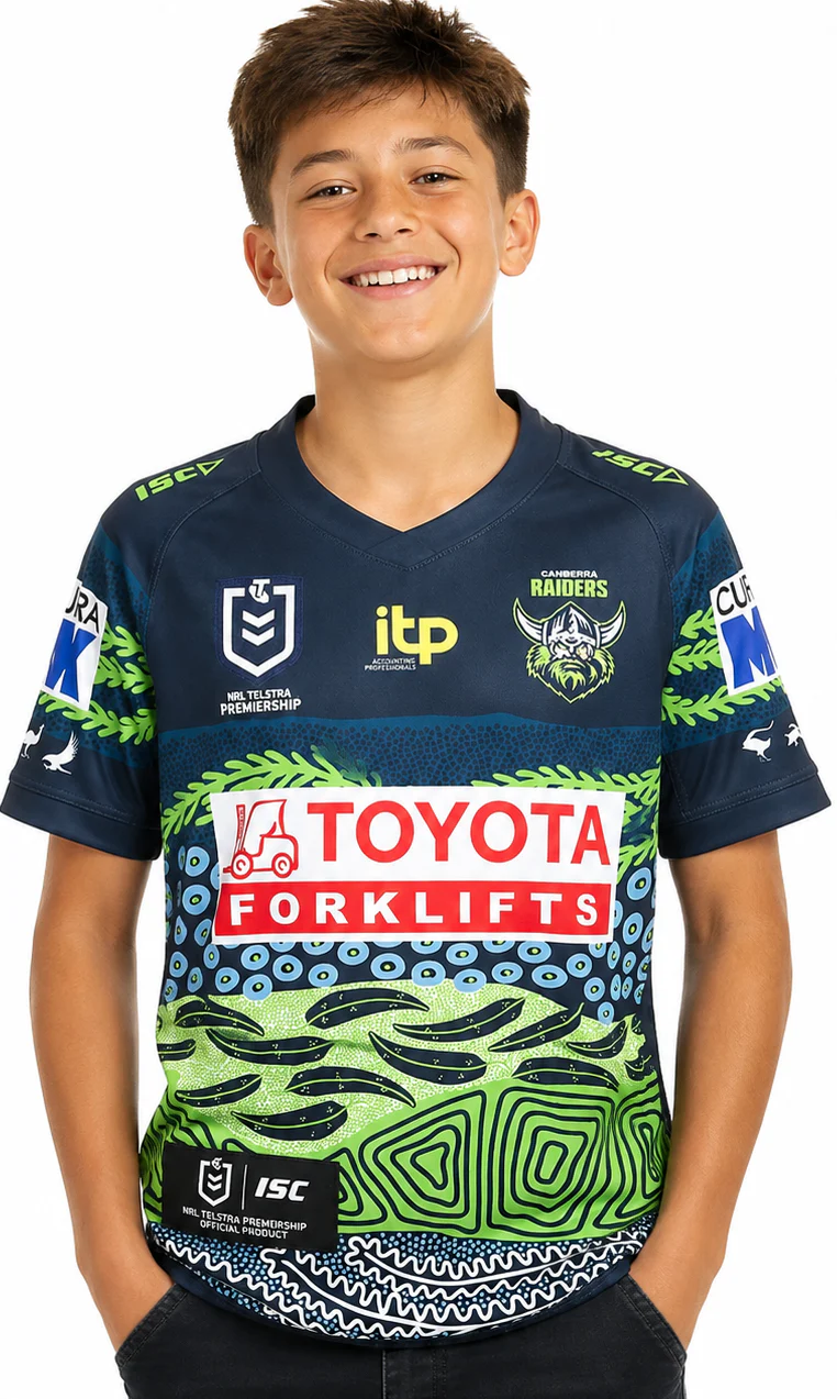 Canberra Raiders NRL Kids Indigenous Jersey