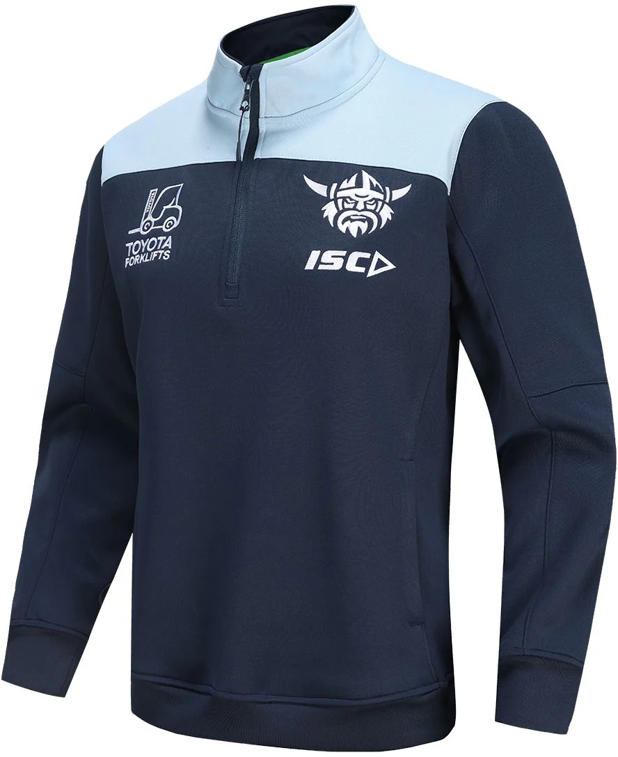 Canberra Raiders NRL Ladies 1/4 Zip Fleece Hoodie - Image 2