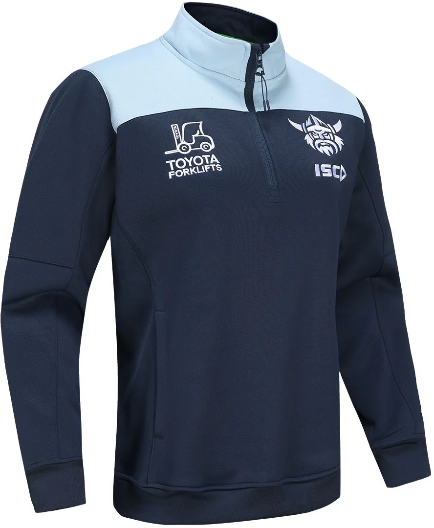 Canberra Raiders NRL Ladies 1/4 Zip Fleece Hoodie - Image 3