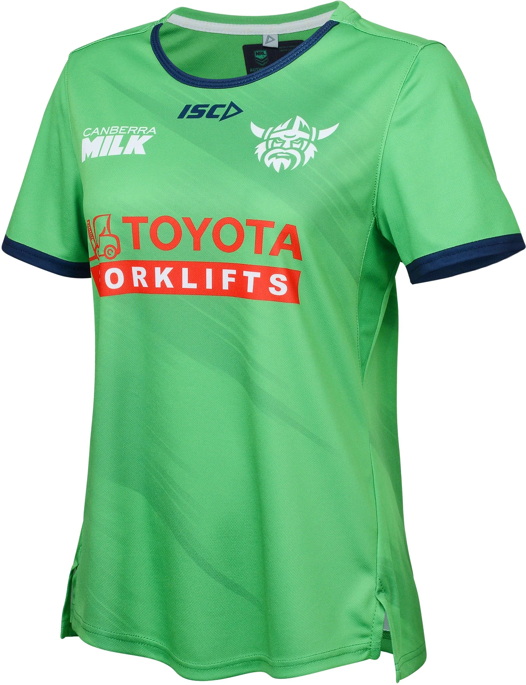Canberra Raiders NRL Ladies Green Training Shirt - Image 2