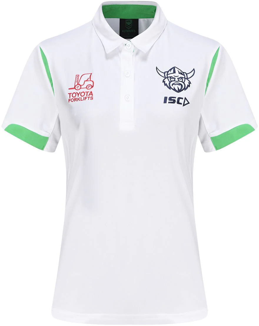 Canberra Raiders NRL Ladies White Polo Shirt